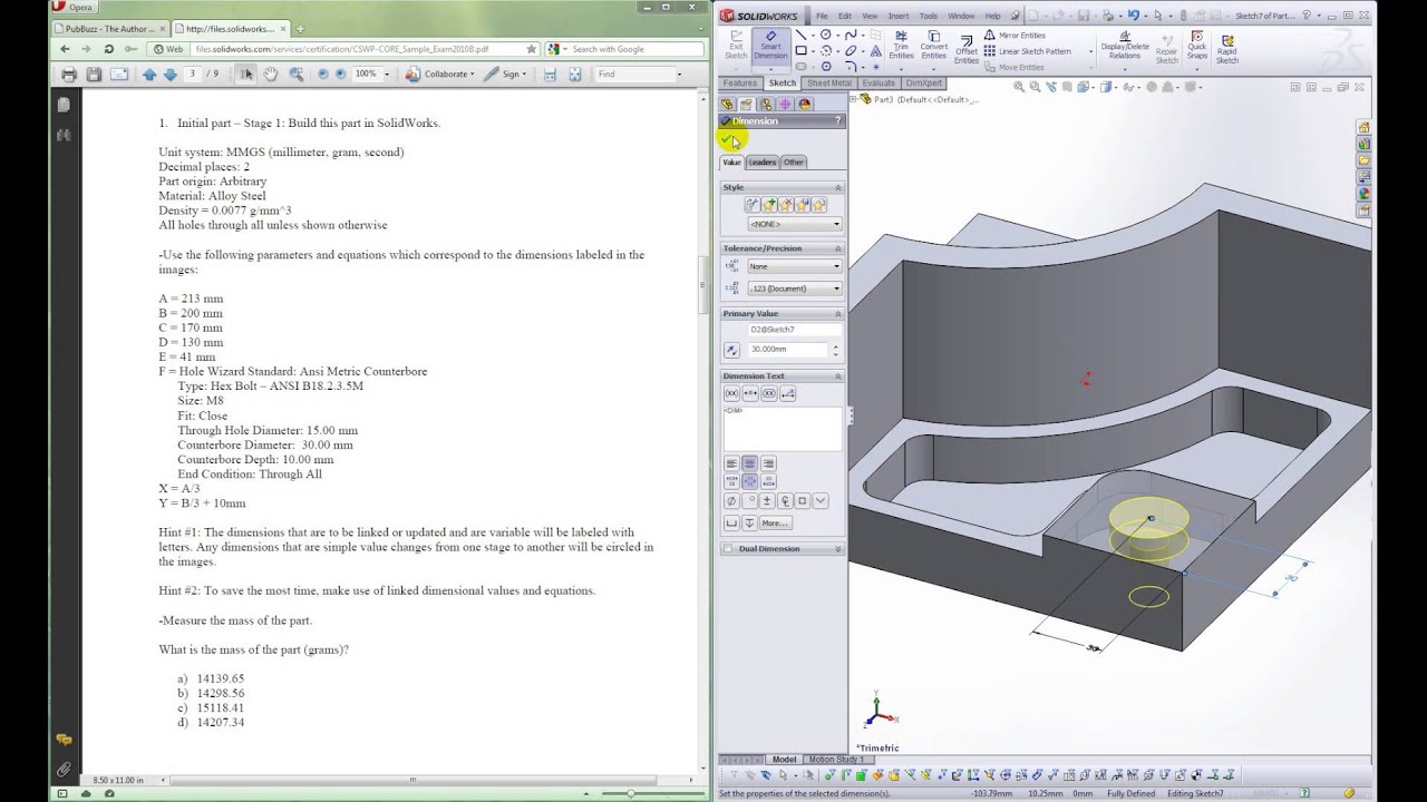 SolidWorks Preparing for the Professional Certification Exam
