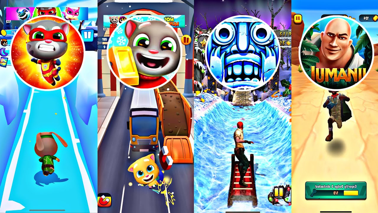 Talking Tom Hero Dash 🆚 Talking Tom Gold Run 🆚 Temple Run 2 🆚 Jumanji
