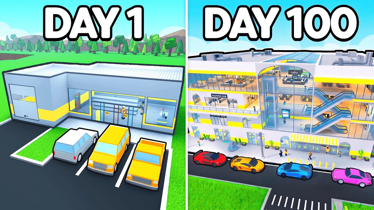 I Survived 100 DAYS in Retail Tycoon 2 Roblox!