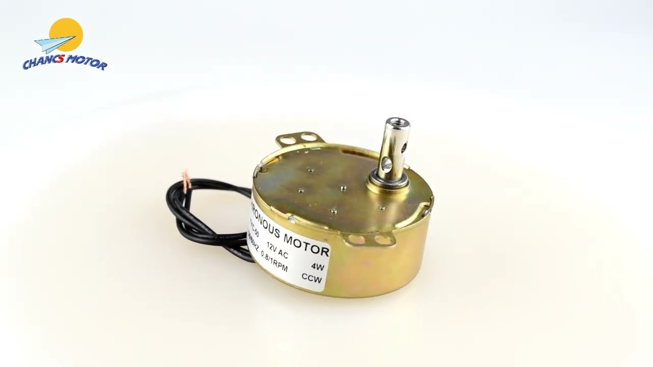 The synchronous motor has low power consumption, small size, light weight and easy to use.