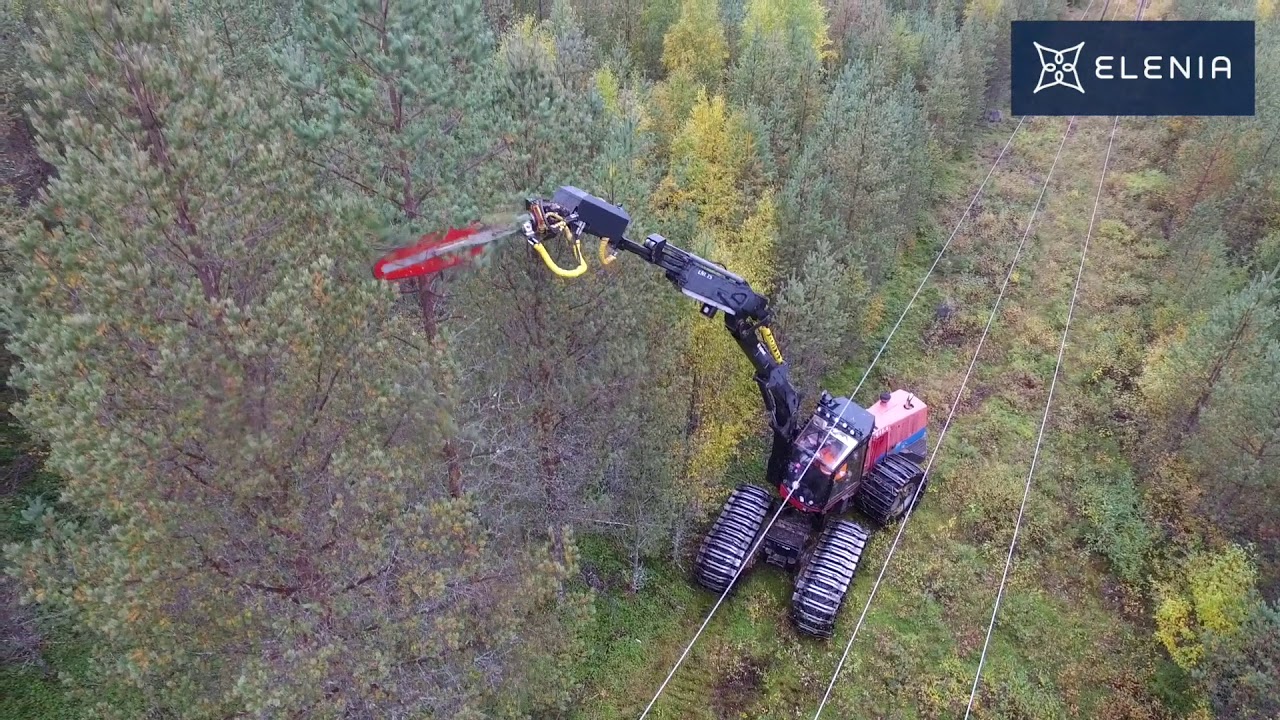 Sähköverkon raivaus Lumimetsä, Raahe 10/2017