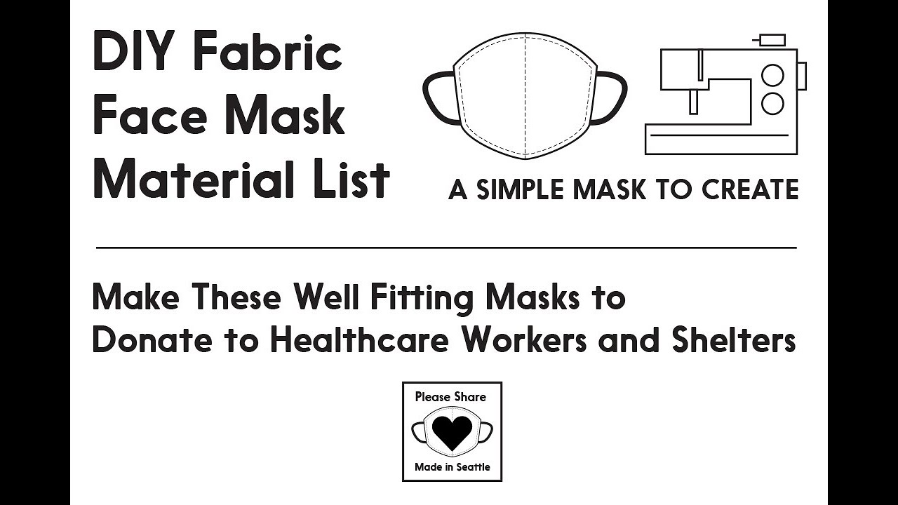 DIY Fabric Face Mask - Make These Well Fitting Masks to Donate to Healthcare Workers and Shelters