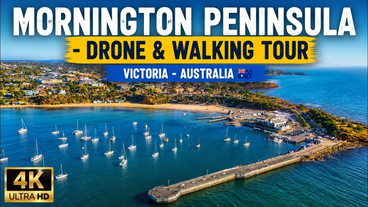 Walking & Flying over  Mornington Peninsula Beach Pier | Dji Mini 4 pro | Melbourne | Australia - 56