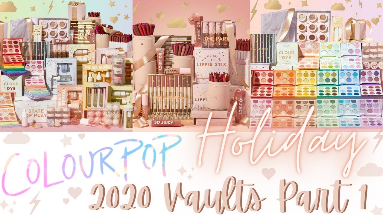 NEW ColourPop Holiday 2020 Vaults Part 1 | Lippies, Liners, Glitters + Super Shocks + GIVEAWAY