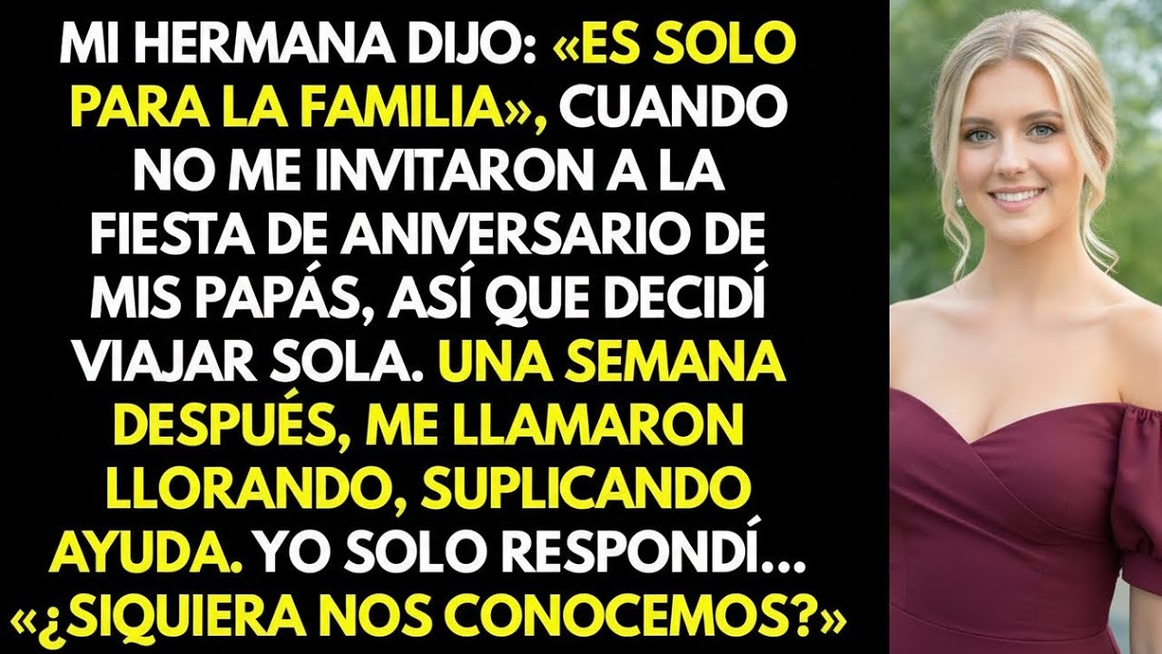 “Mi hermana me excluyó del aniversario… no esperaba lo que hice después”