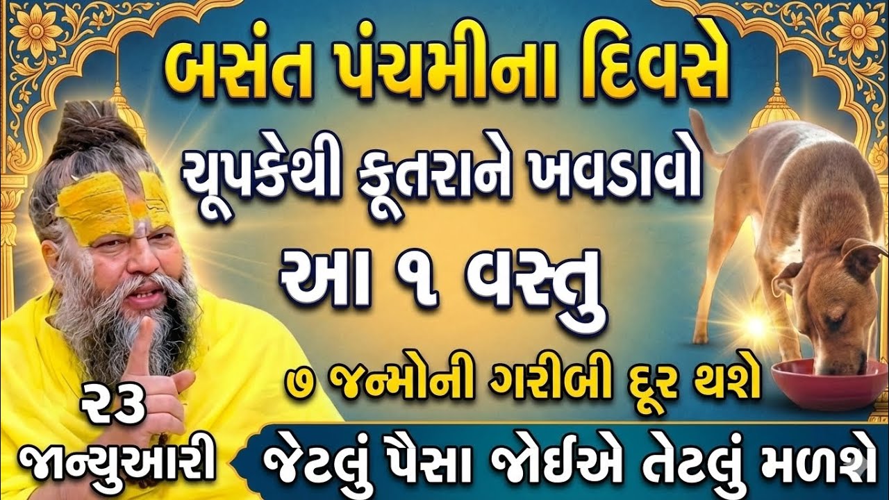 વસંત પંચમીના દિવસે ચુપચાપ કુતરાને ખવડાવો આ 1 વસ્તુ, સાત જન્મોની ગરીબી દૂર થશે | Vasant Panchami 2026