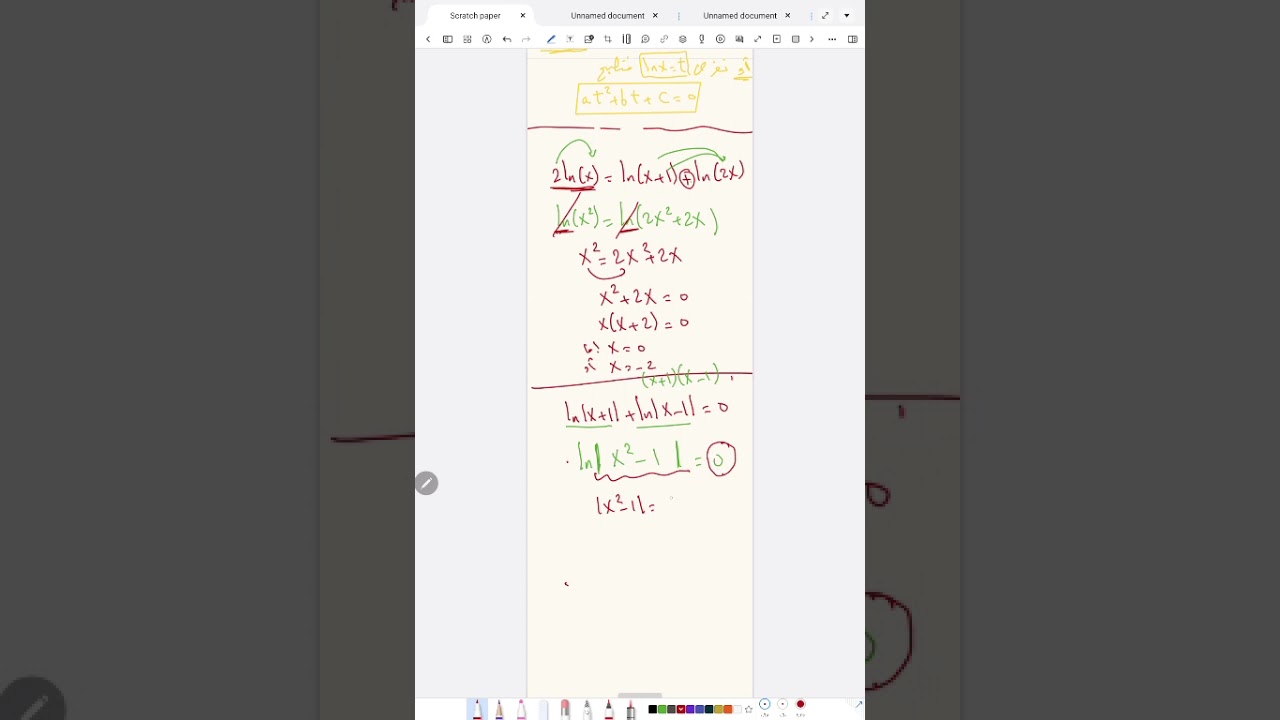 الفيديو الخامس من كورس التابع اللوغارتمي (( معادلات))