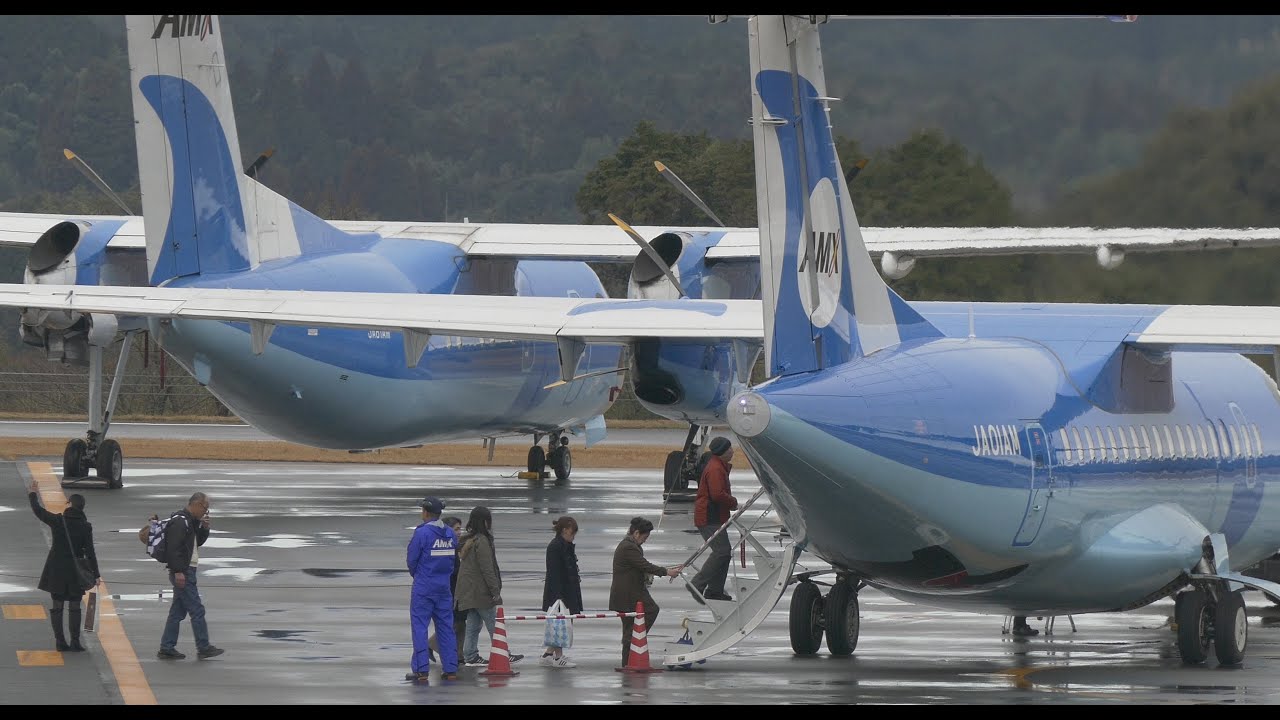 【4K plane spotting】【天草エアライン】[airport bgv] Amakusa Airlines ATR42-600 JA01AM  Lumix DMC-FZ1000