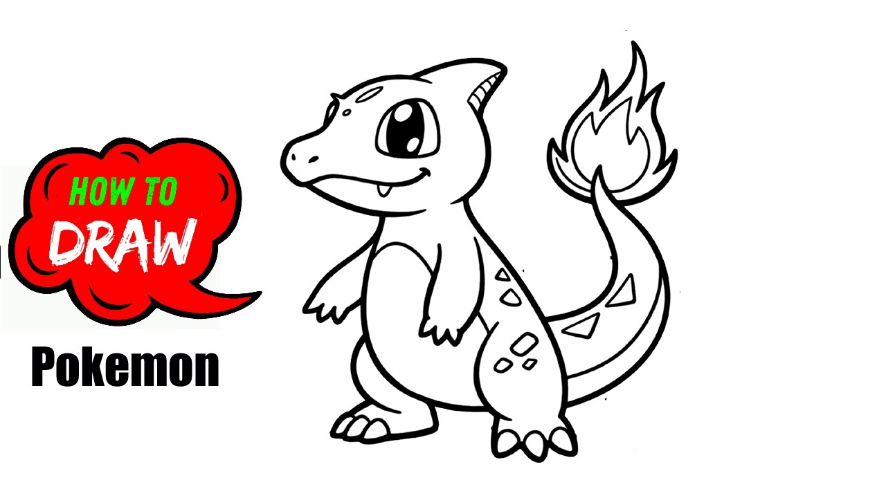 How to Draw Pokémon Step-by-Step | charmeleon | Easy Tutorial for Beginners