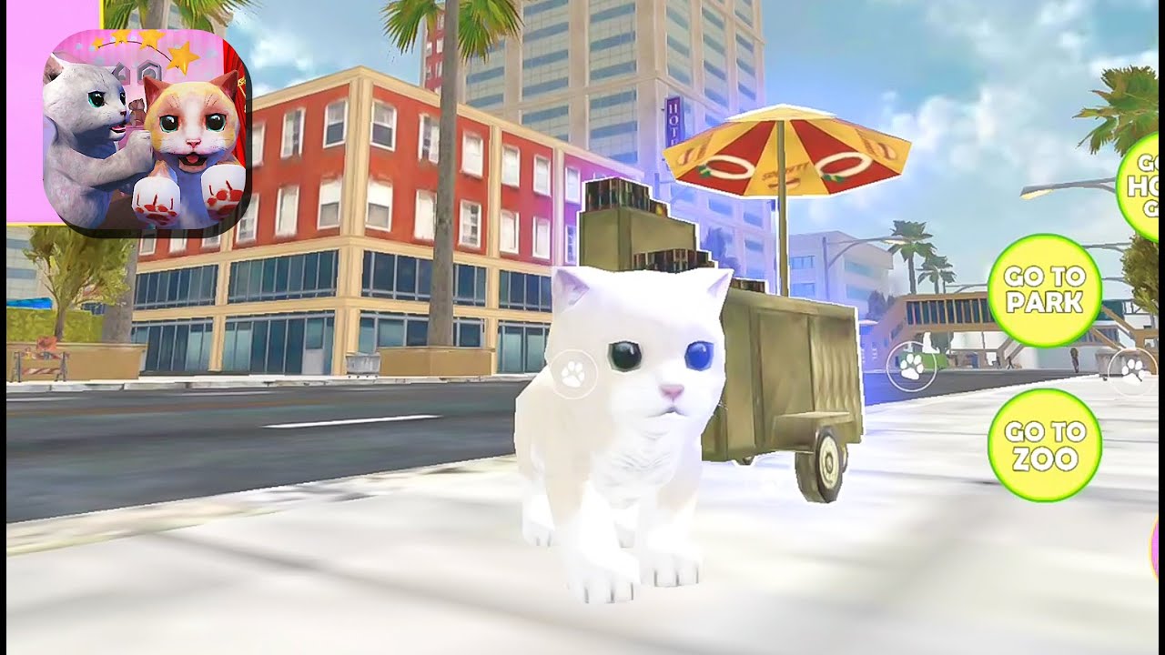 Virtual Cat Simulator - 3D Kitten Simulation - Break the Hotdog Stand - Gameplay Walkthrough #4