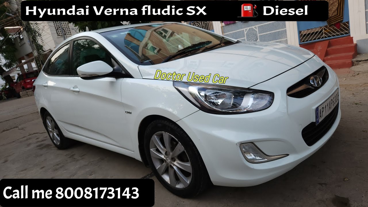 Hyundai Verna fludic SX ⛽ Diesel ( Doctor Used Car ) 2012  For Sale @ Haniya Car Decors