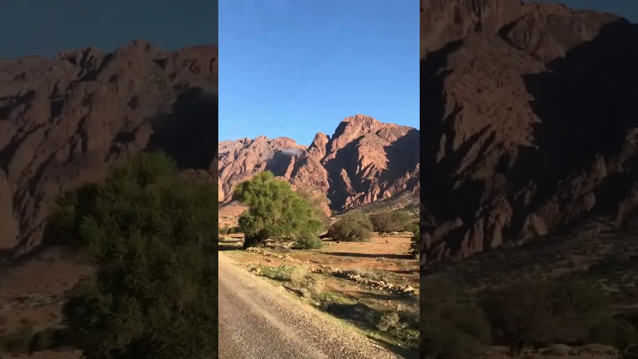 MOROCCO ANTI ATLAS RUNNING  MOUNTAIN  GOOD MORNING 🇲🇦🕊MAROKKO ALMENE VALLEY TAFRAOUTE 🇲🇦
