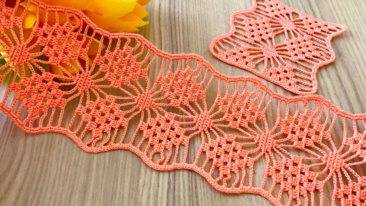 New Design Amazing Crochet❗️Tile Patterned Multipurpose Lace Tutorial
