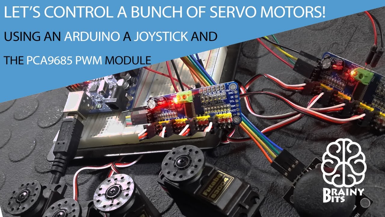 Управление множеством сервоприводов с помощью джойстика, Arduino и ШИМ-модуля PCA9685 — Учебное п...