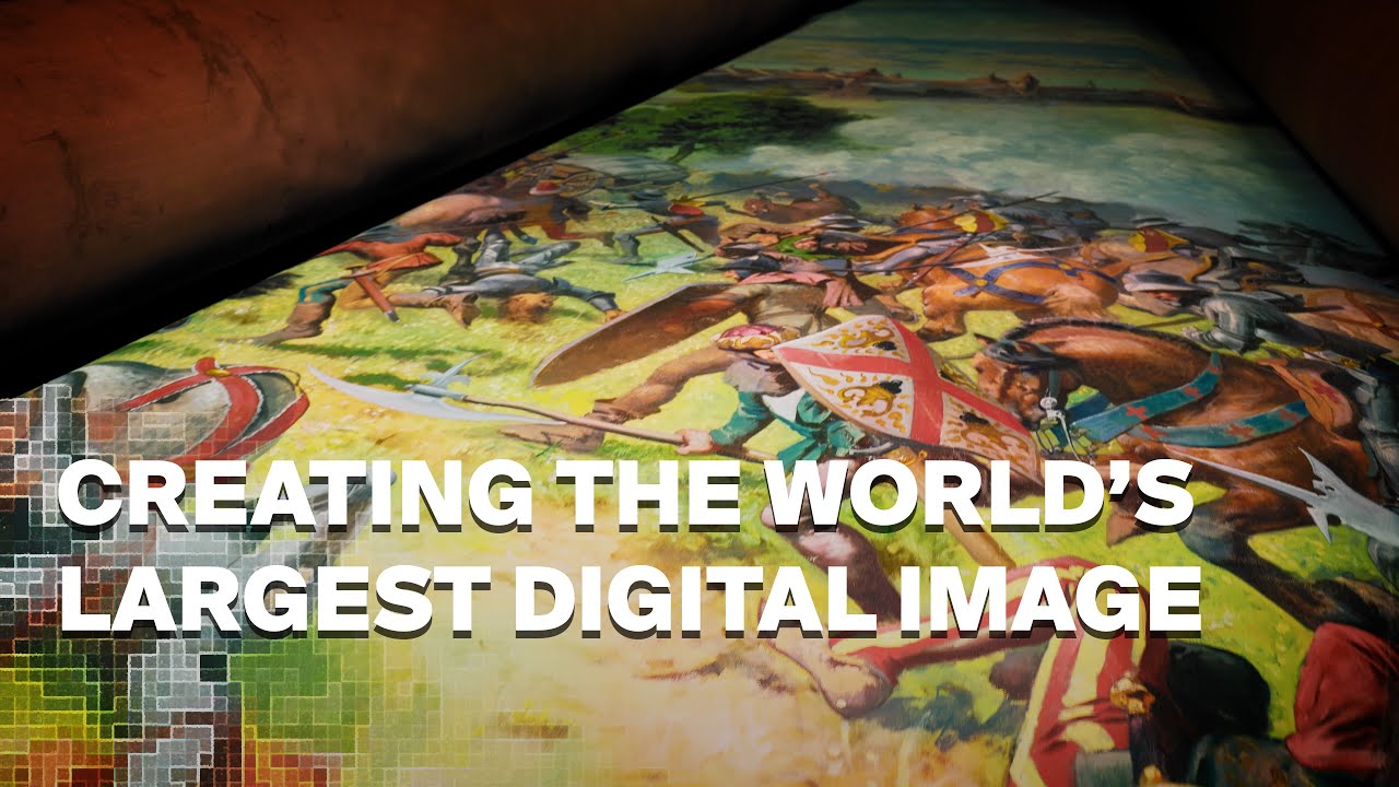 Digitizing a 100m wide panoramic painting