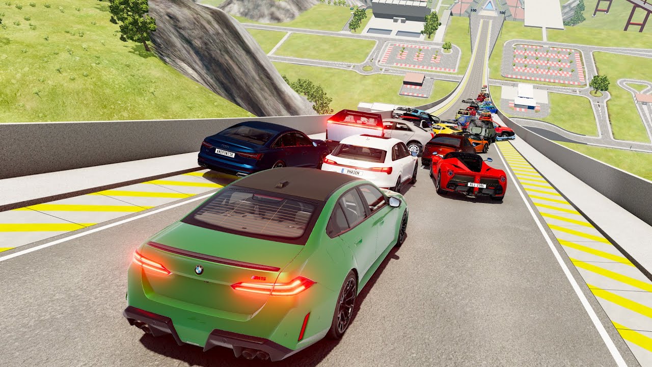 Big Ramp Jumps with Real Car Mods 13 - BeamNG Drive Crashes | DestructionNation