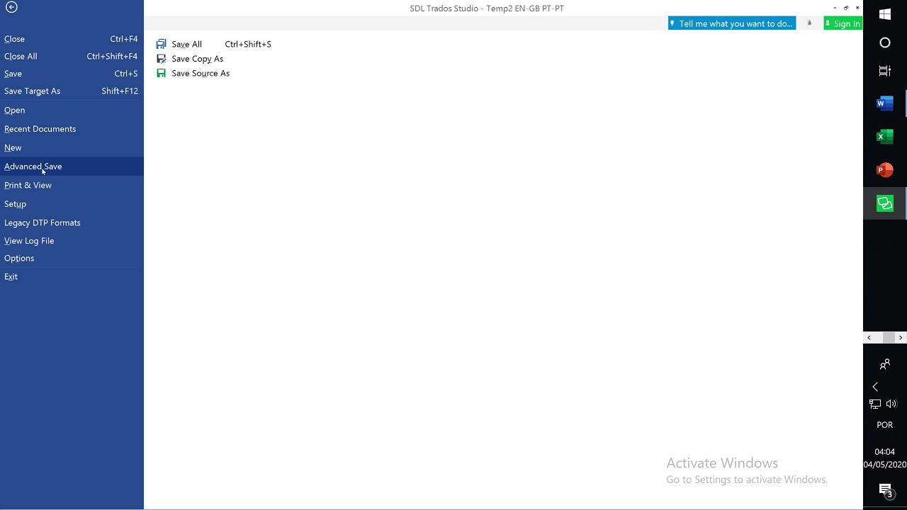 Making a Project in SDL Trados 2019