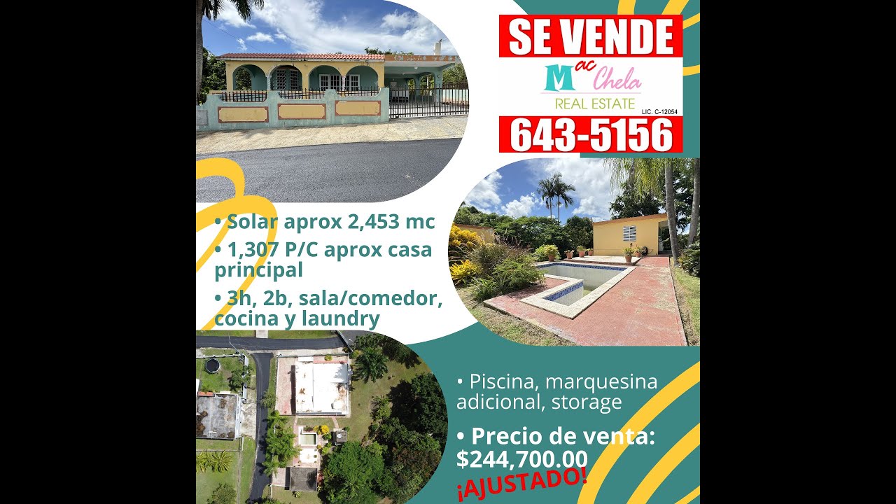 Casa con solar de m&aacute;s de 1/2 cuerda en Montones en Las Piedras &bull; Puerto Rico