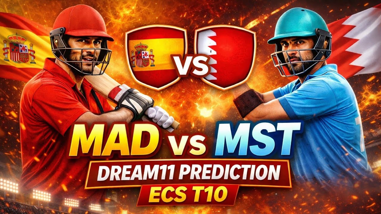 MAD vs MST Dream11 Prediction Today Match | MAD vs MST Dream11 Team | MAD vs MST ECS T10