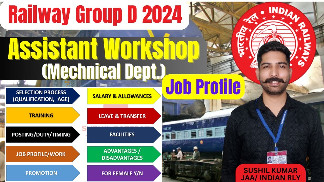 Railway Group D 2024 | Assistant Workshop (Mech.) Job Profile | Work | Promotion | Salary #groupd