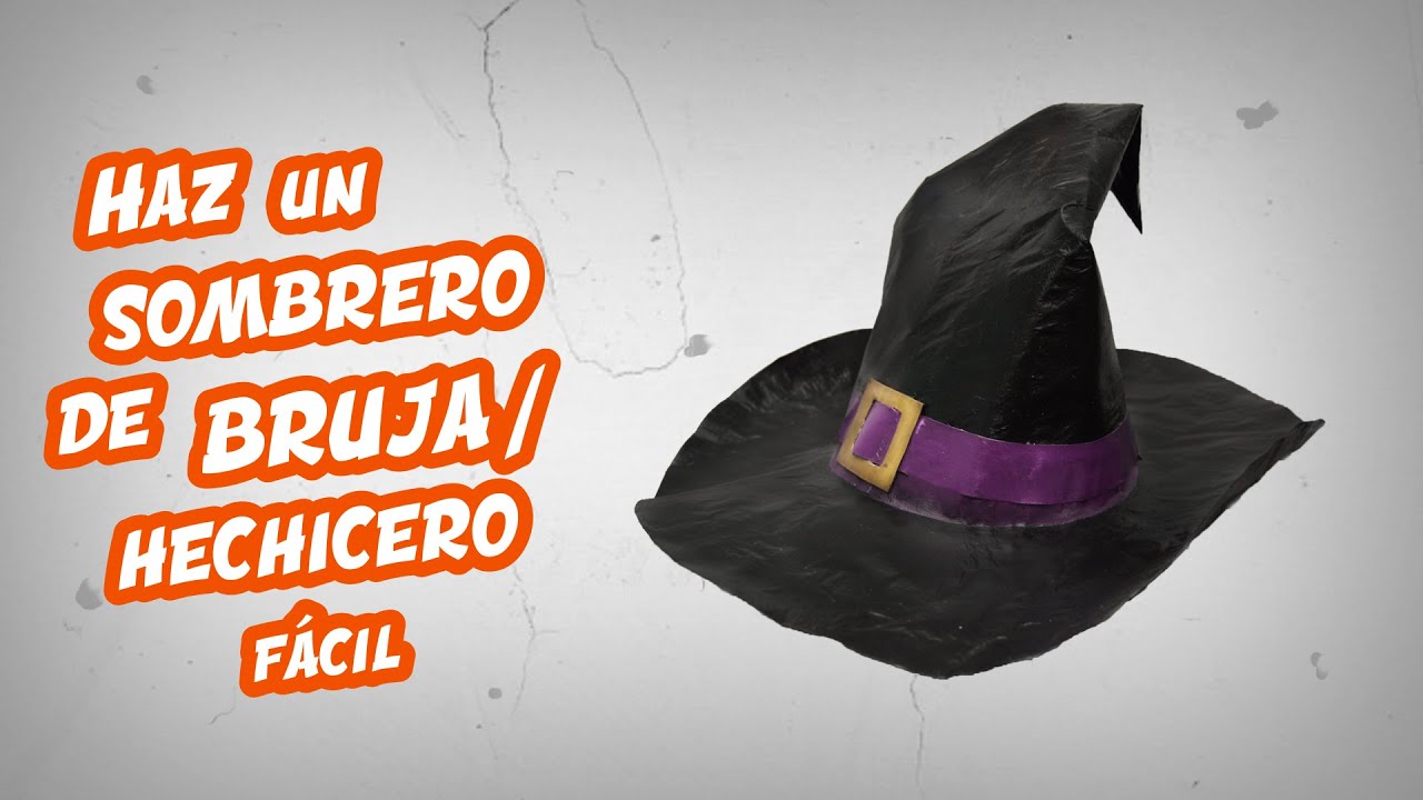 Cómo hacer un sombrero de bruja/brujo/hechicero de papel/Fácil y rápido #Halloween #Díademuertos 🎃
