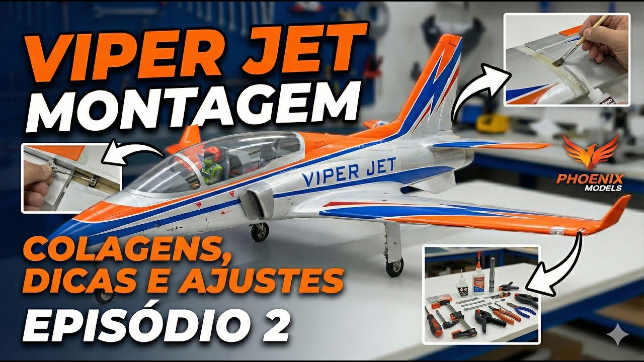 Episódio 2 | Montagem do Viper Jet da Phoenix Models – Colagens, Dicas e Ajustes