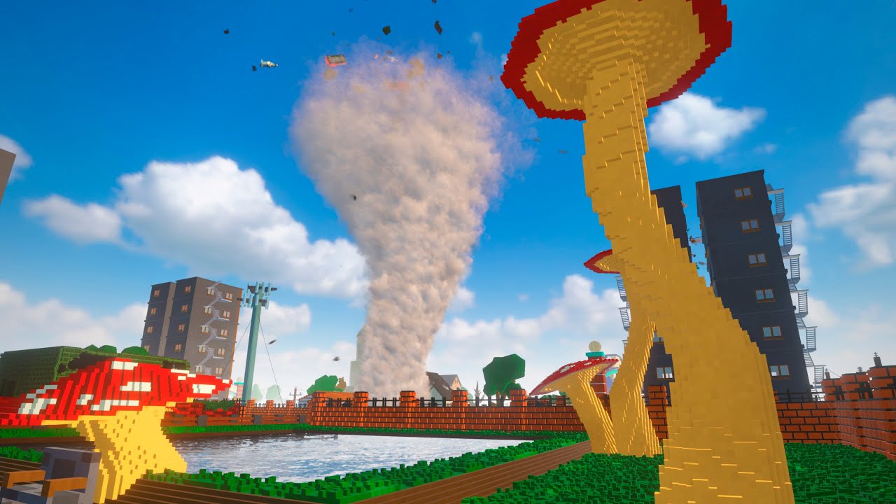 Realistic Tornado in the Grassland Realms Teardown