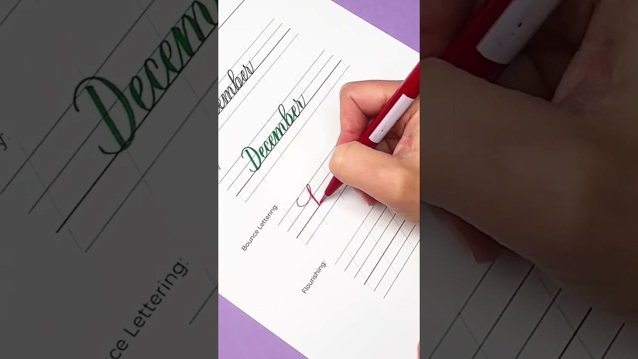 How to Write December in Calligraphy 