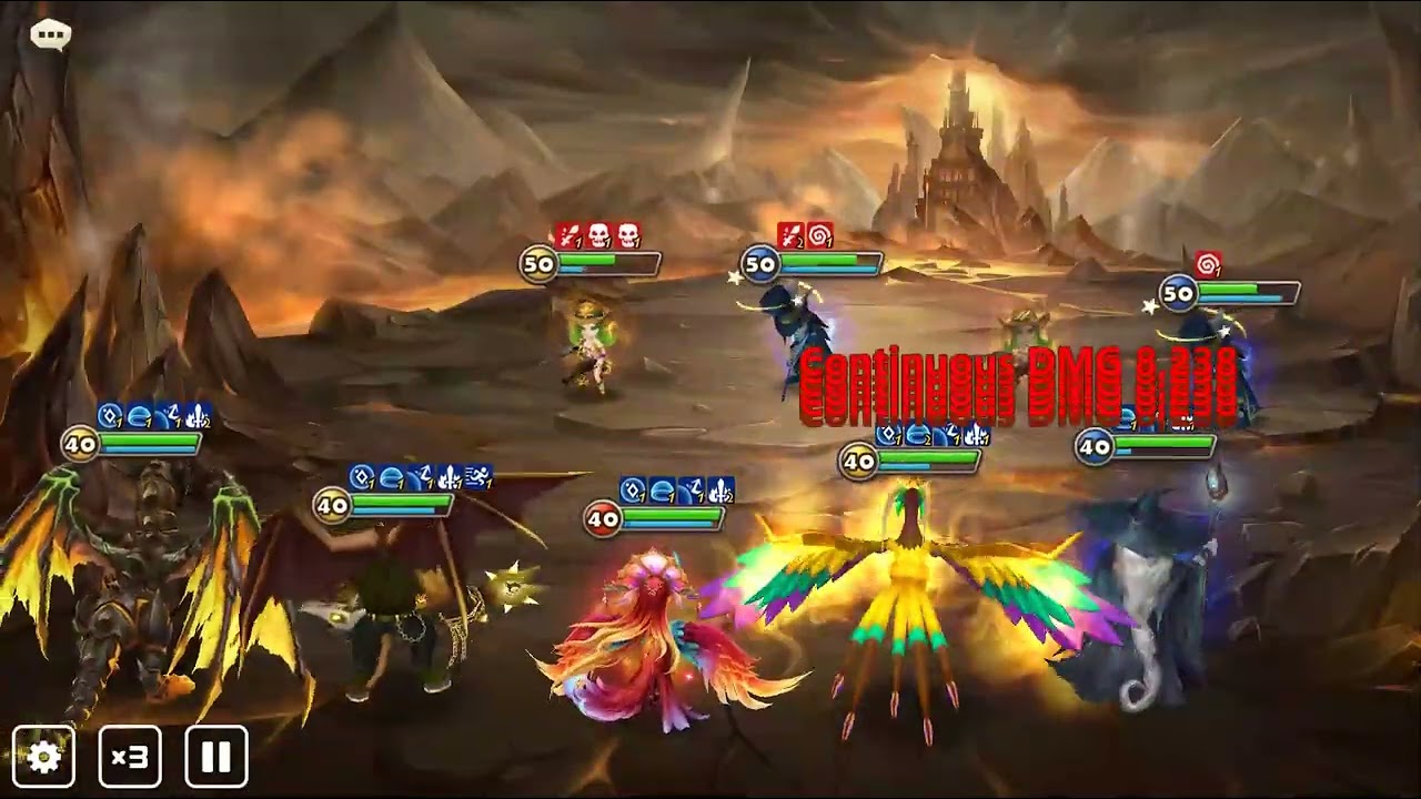 Summoners War Mordor the Land of Shadow Hell Stage 3