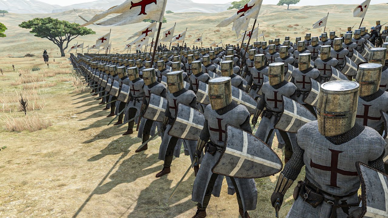500 Templars vs Roman Legionaries in the Steppe | Mount & Blade II: Bannerlord