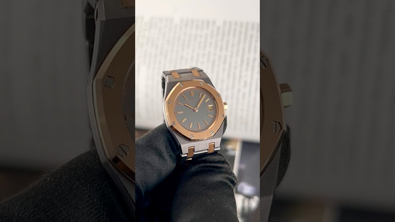 AUDEMARS PIGUET ROYAL OAK 26MM TWOTONE ROSEGOLD TANTALUM GREY DIAL (WATCH ONLY)