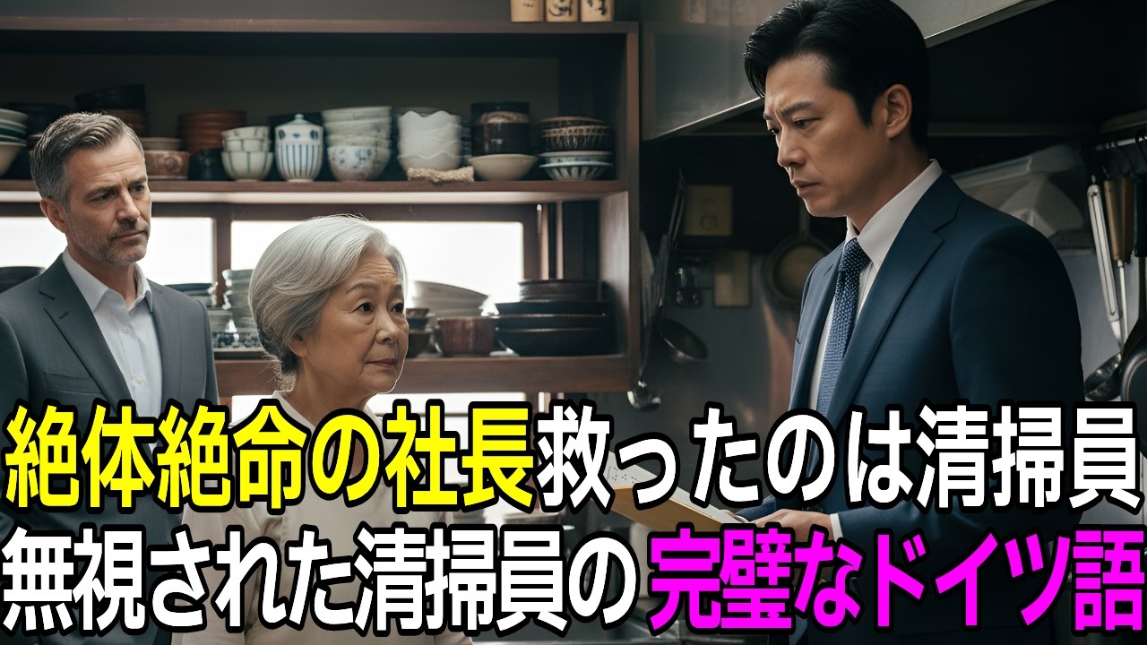 契約破棄寸前、絶体絶命のエリート社長を救ったのは清掃員の流暢なドイツ語―― #動エピソード #老後の物語