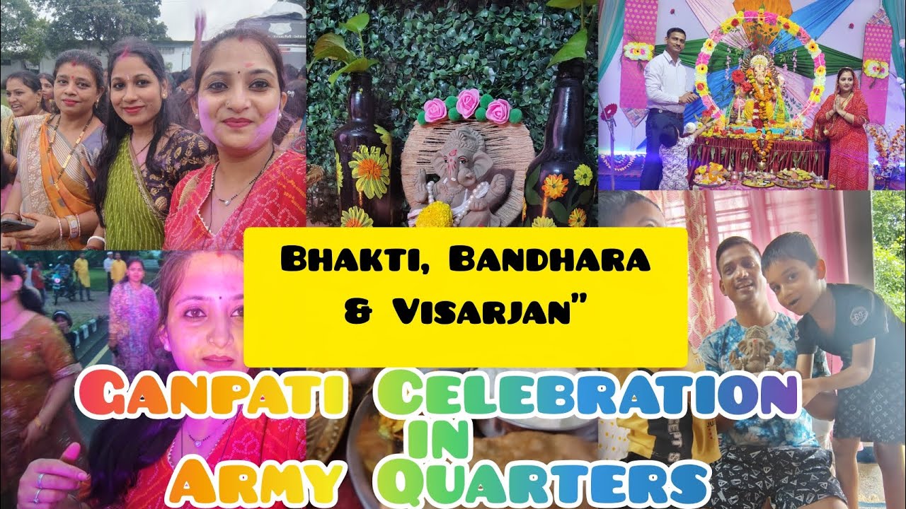 🪖ARMY UNIT में गणपति बप्पा का भक्तिभरा भंडारा और भावुक विसर्ज #bappa#visharjan#ganeshchaturthi#army 