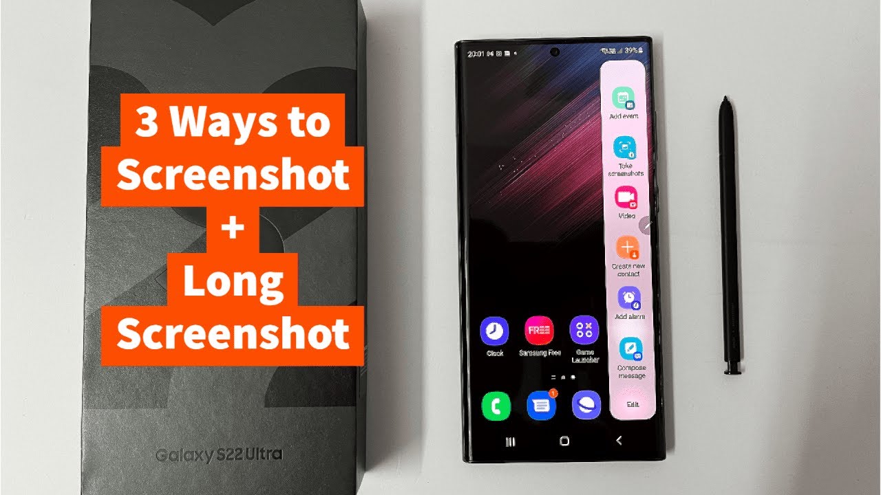 How to Screenshot on Samsung Galaxy S22 Ultra 5G - 3 Ways Plus Long screenshot