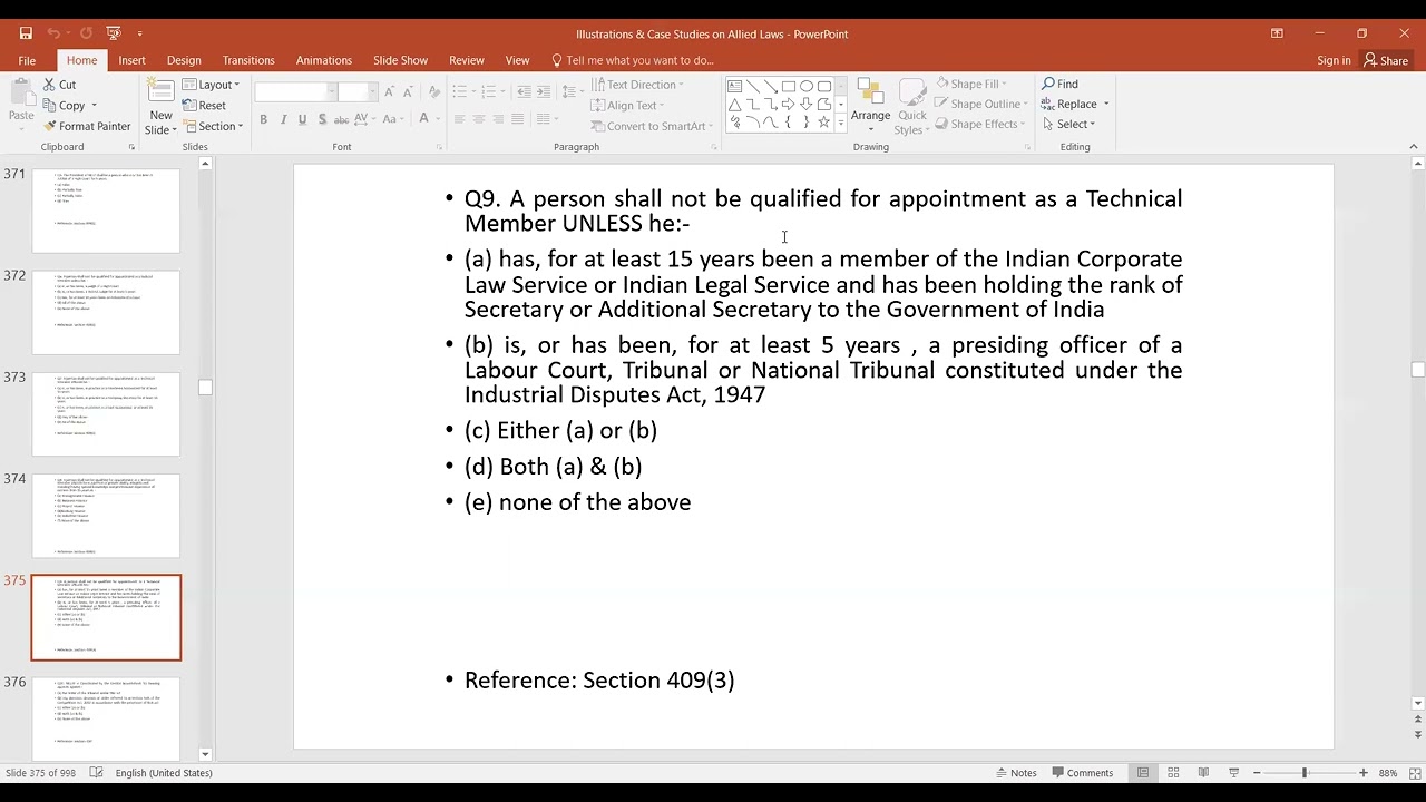 NCLT, NCLAT, Winding up of Companies-MCQ