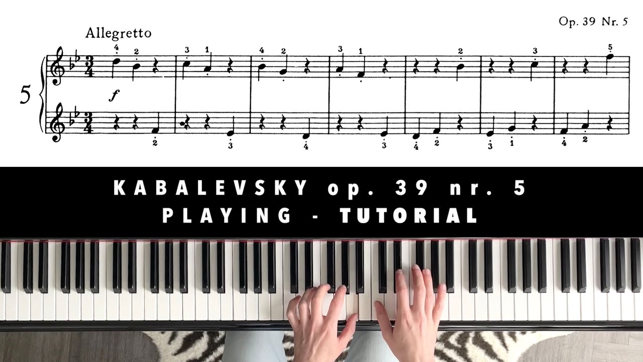 D. Kabalevsky op.39 nr.5 - Playing | Piano Tutorial