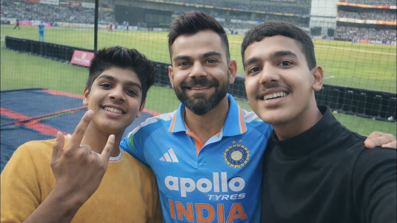 We met Virat Kohli.......