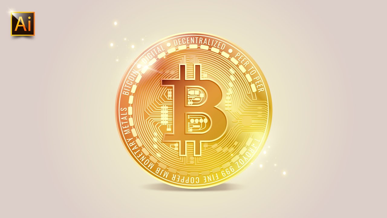 КАК НАРИСОВАТЬ БИТКОЙН - BITCOIN (КРИПТОВАЛЮТА)? Урок в Adobe Illustrator (в Иллюстраторе)