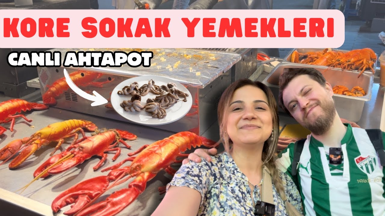 İLGİNC KORE SOKAK LEZZETLERİNİ DENEDİM!