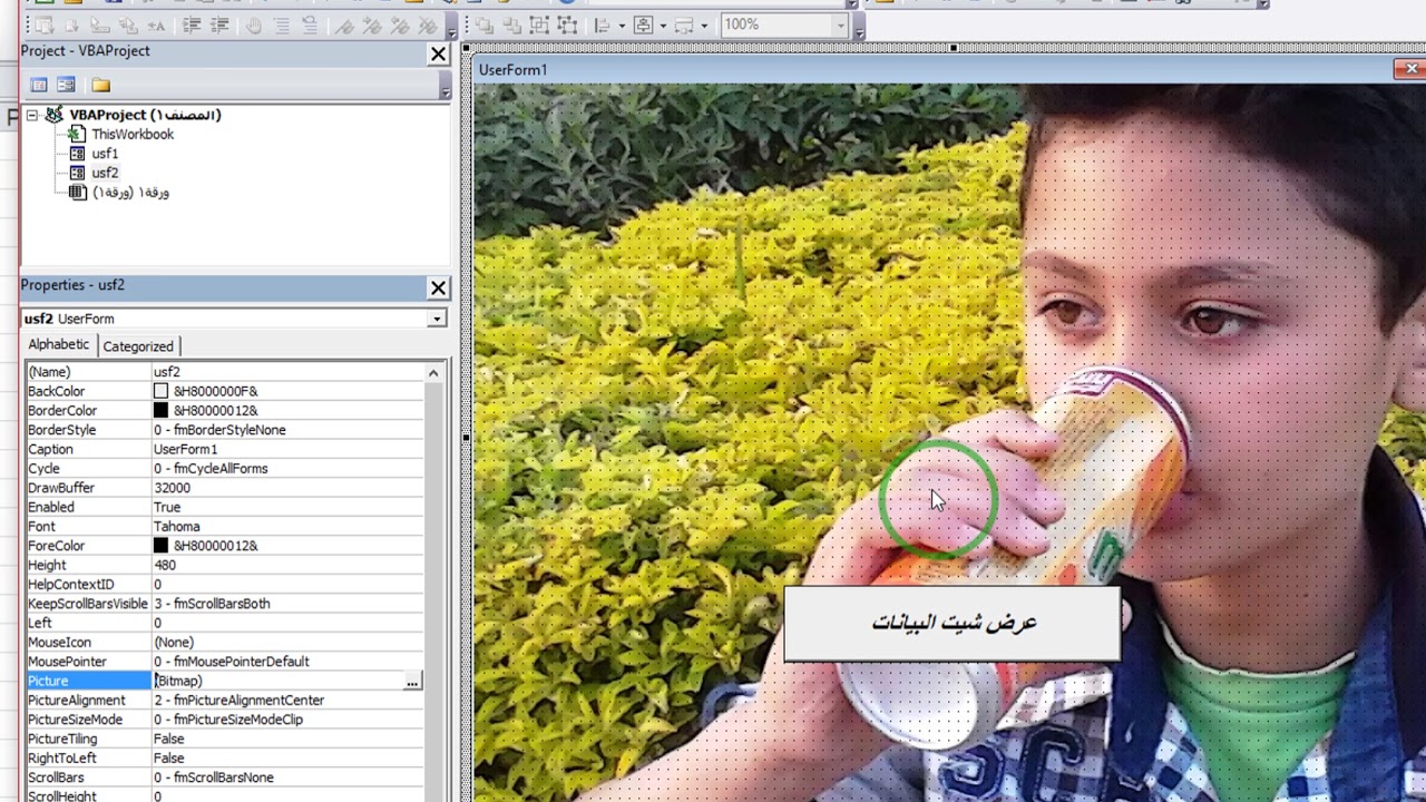 عمل فورم دخول اسم مستخدم وكلمة مرور واخفاء شيت الاكسل تماما