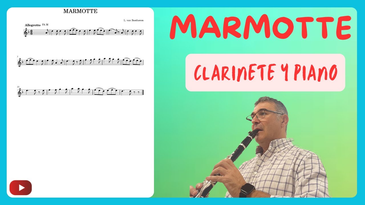 📀📀 MARMOTTE  de BEETHOVEN  para MEJORAR la LECTURA en ESCALAS  de SOL M y fa M por Javier Huertas