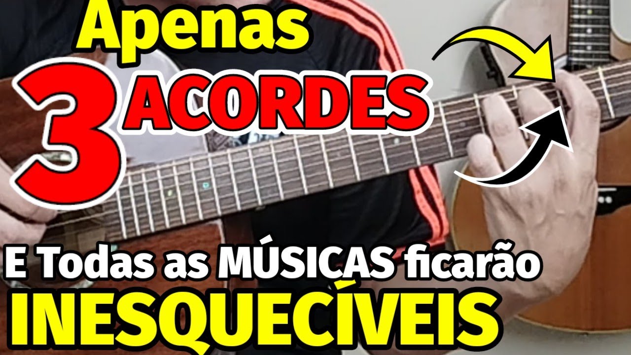 🎸Você pode TOCAR o VIOLÃO mais LINDO do mundo USANDO APENAS 3 acordes se FIZER ISSO! INACREDITÁVEL!