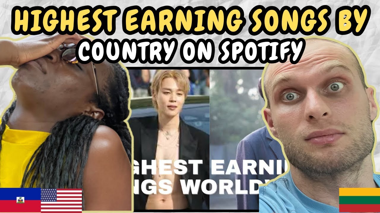 РЕАКЦИЯ НА САМЫЕ КОМПЕНСИРУЕМЫЕ ПЕСНИ ПО СТРАНАМ НА SPOTIFY