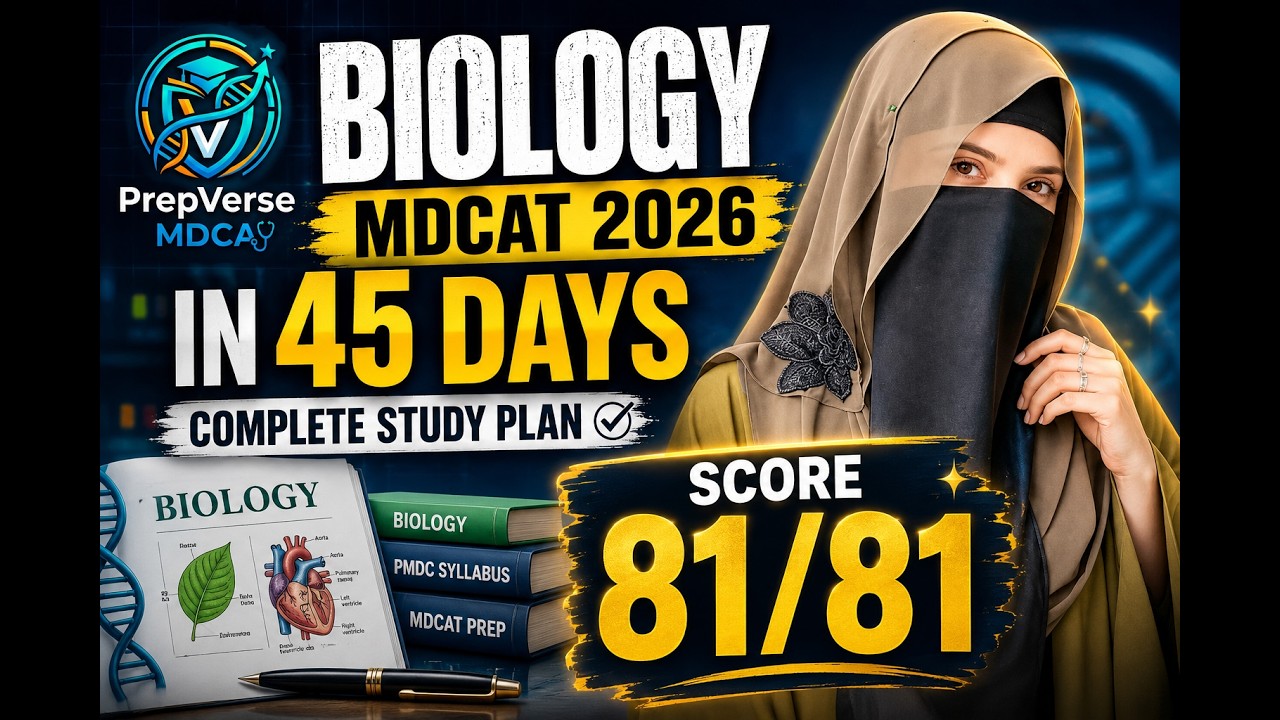 How I Would Study Biology for MDCAT 2026 in 45 Days | Score 81/81