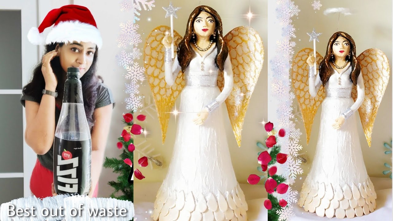 DIY angel | Plastic bottle craft idea | Christmas decoration ideas| Bottle art | art and craft