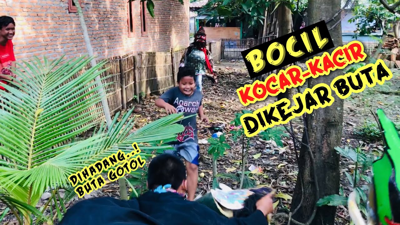 Bocil Dikejar Buta Seram - Reog Samsi ( Trio Putra ) Show Lohbener Blok Cangkring | Art And Culture