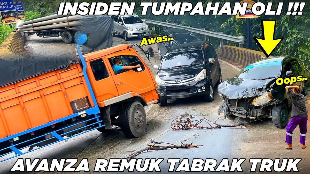 Malapeta Tumpahan Oli Avanza Remuk Tabrak Truk, Truk Muatan Panjang Senggol Tembok di Sitinjau Lauik