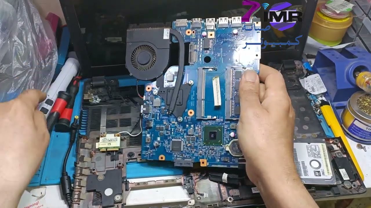 كيف تصلح كمبيوتر به دارة مقصورة بطريقة سهلة -Fix a computer ACER with a short circuit in an easy way