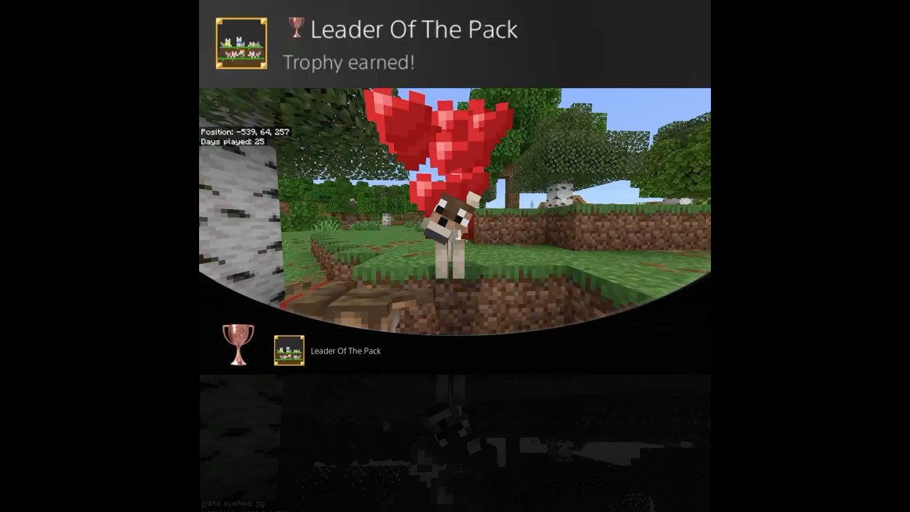 Leader Of The Pack: Minecraft PS5 Trophy 