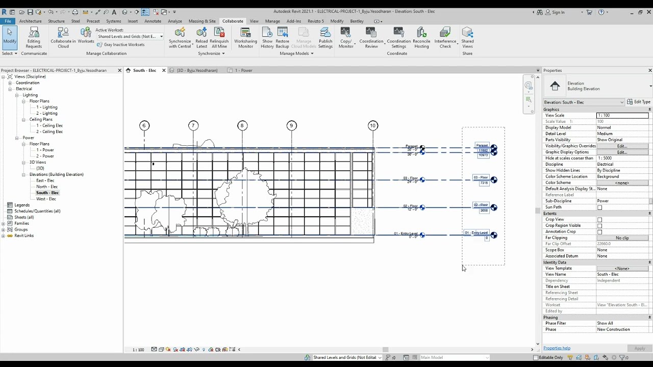 Как копировать уровни и мониторинг сеток в Revit MEP [4]